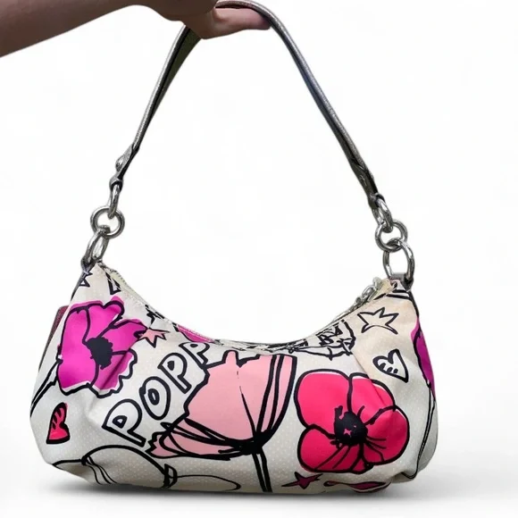 Coach Poppy Graffiti Shoulder Bag – Style No. L1077-16309 RARE - Picture 3 of 14